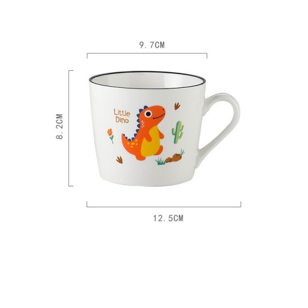 Creative Household Cartoon Dinosaur Ceramic Mug For Men And Women
