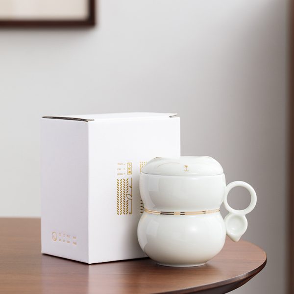 Ceramic Mug Water Cup Tea Water Separation With Cover Strain Office Couple Tea Business Gift