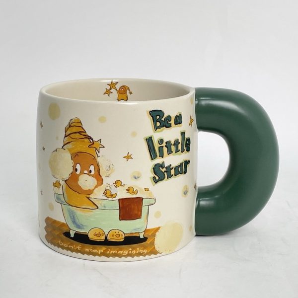 Mug Large Capacity Coffee Handle Thick Ceramic Gift
