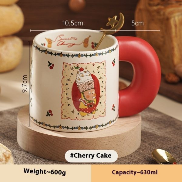 Mug Large Capacity Coffee Handle Thick Ceramic Gift