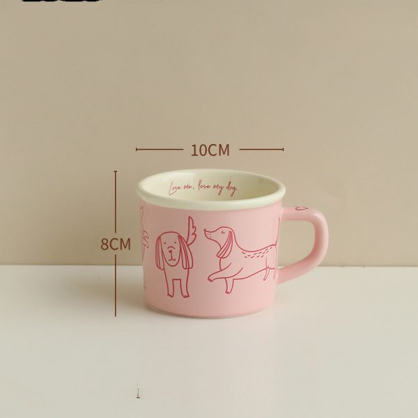 Cute Mug Design Water Cup With Handle Household