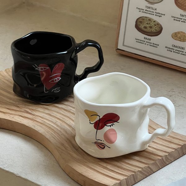 Creative, High-end Mug With Textured, Hand-painted Design