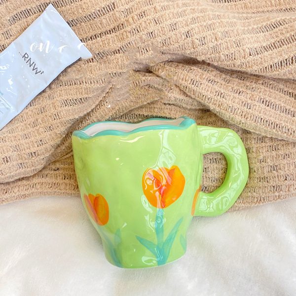 Large Capacity Household Tulip Mug