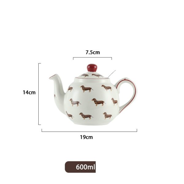 British Strainer Teapot Mug Cup And Saucer Three-piece Set