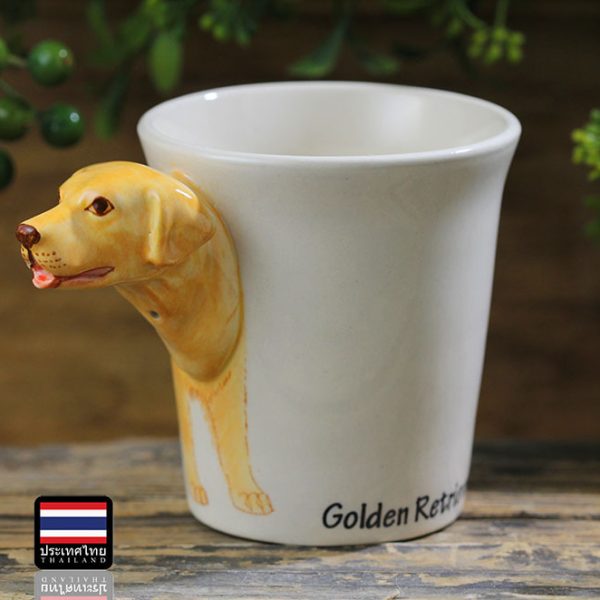 Hand Drawn Animal Mug Golden Retriever Ceramic Cup