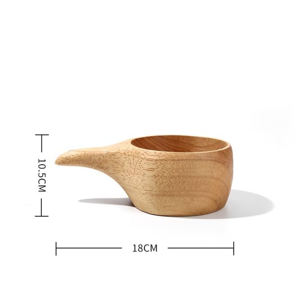Creative Milk Wooden Mug With Rubber Wood Strap Handle Buckle