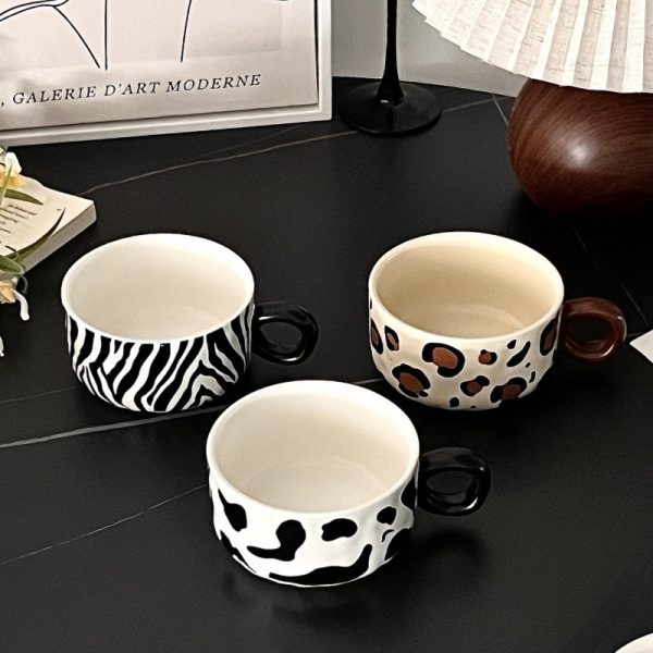 Animal Texture Mug Porcelain Minimalist Wind Coffee Cup Afternoon Tea