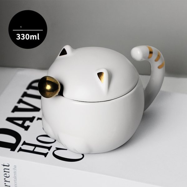 Cartoon Animal Ceramic Coffee Breakfast Mug With Lid
