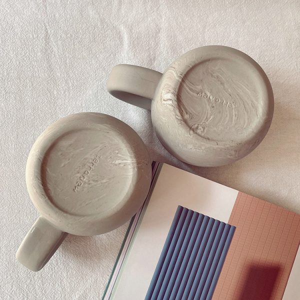 Three-color Matte And Frosted Texture Mug Large Capacity Microwaveable