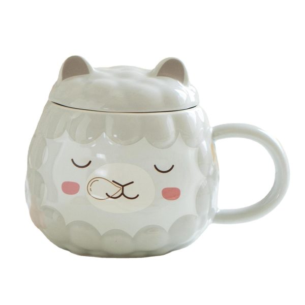 Fashion Cartoon Alpaca Ceramic Mug