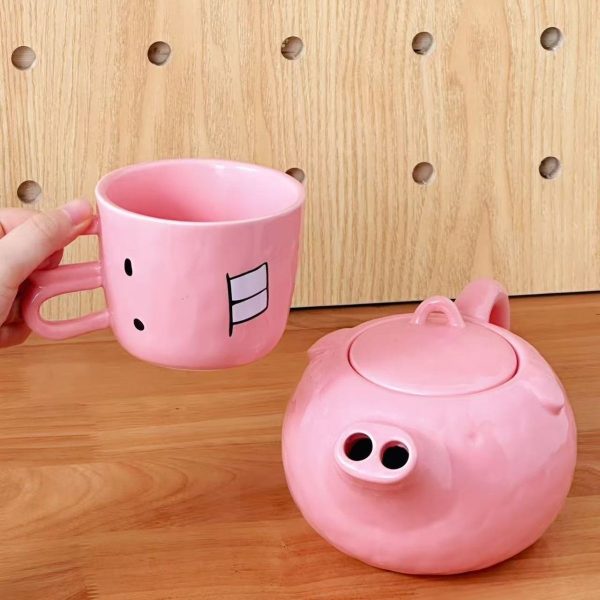 Piggy Teapot Nose Creative Ceramic Mug Household