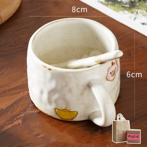 Hand-kneaded Japanese-style Ceramic Cute Mug