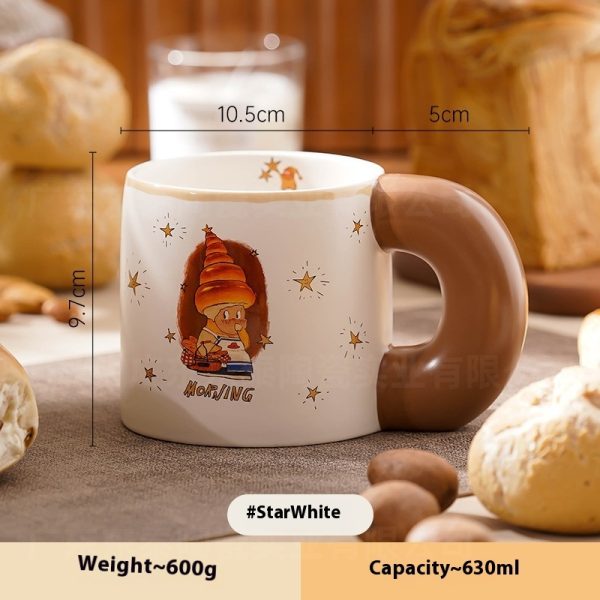 Mug Large Capacity Coffee Handle Thick Ceramic Gift