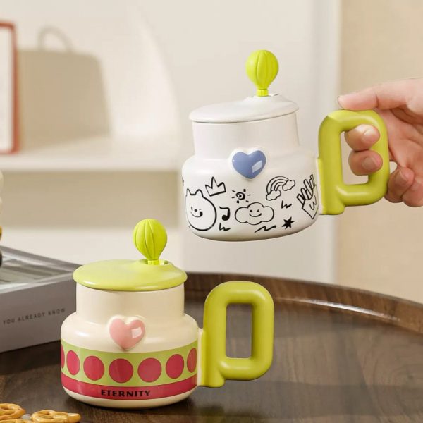 Design Mug Boys And Girls Ceramic Drinking Cup