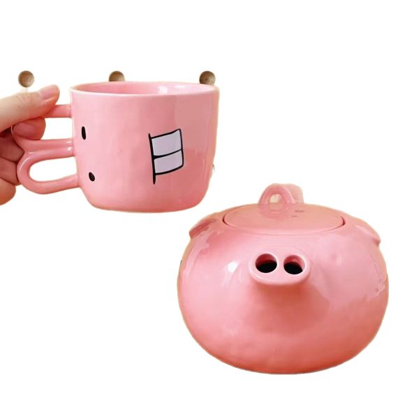 Piggy Teapot Nose Creative Ceramic Mug Household