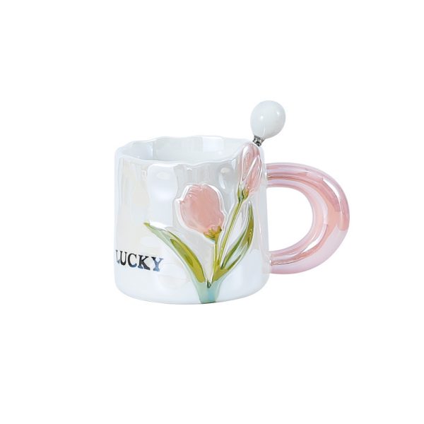 Creative Tulip Ceramic Cute High Appearance Gift Couple Coffee Mug