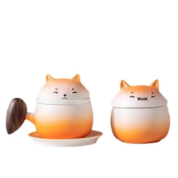 Shiba Inu Mug Ceramic Tea Separation Cup