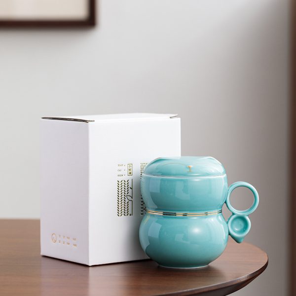 Ceramic Mug Water Cup Tea Water Separation With Cover Strain Office Couple Tea Business Gift