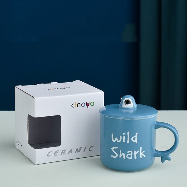 Creative Shark Ceramic Couple Mug Activity Gift