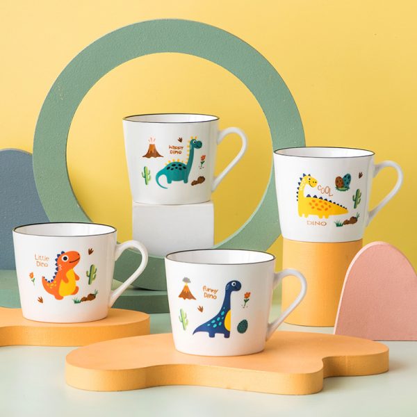 Creative Household Cartoon Dinosaur Ceramic Mug For Men And Women