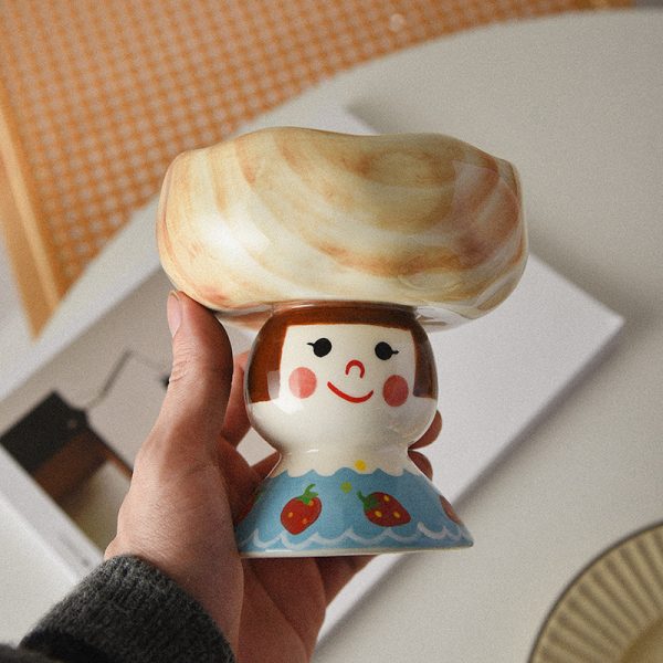 Creative Ceramic Mug Bowl Tray