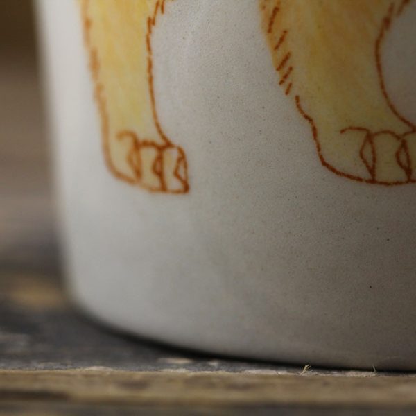 Hand Drawn Animal Mug Golden Retriever Ceramic Cup