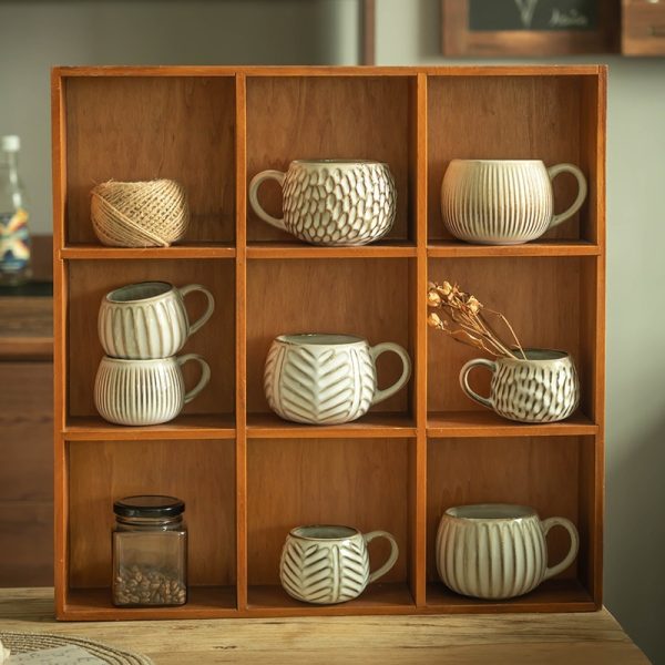 Creative American Embossed Ceramic Mug