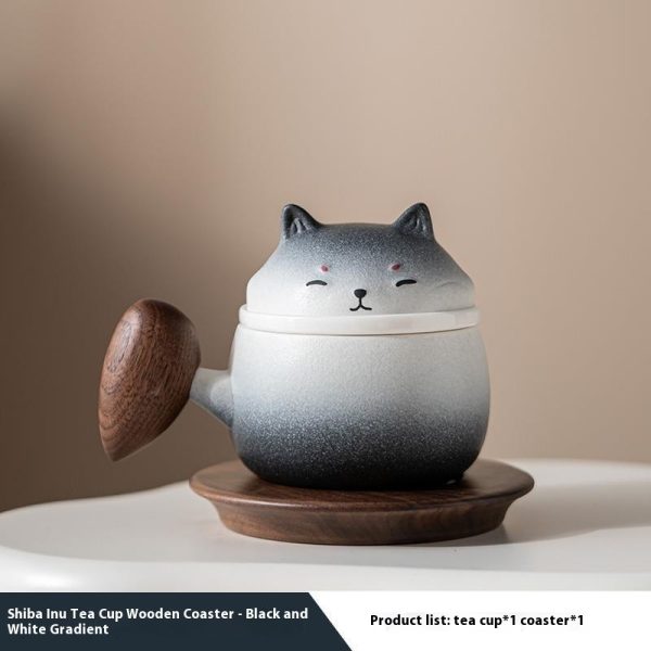 Shiba Inu Mug Ceramic Tea Separation Cup
