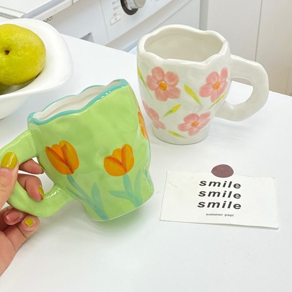 Large Capacity Household Tulip Mug
