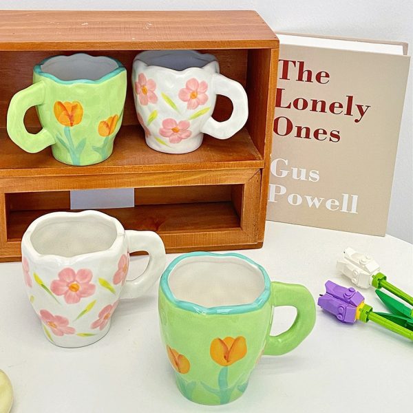 Large Capacity Household Tulip Mug