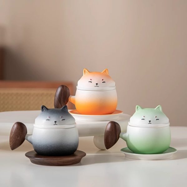 Shiba Inu Mug Ceramic Tea Separation Cup