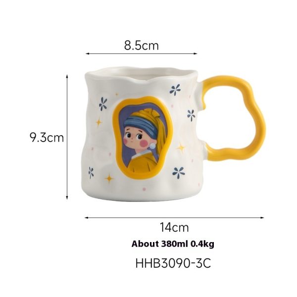 European Famous Painting Mug Renaissance Creative Ceramic Cup