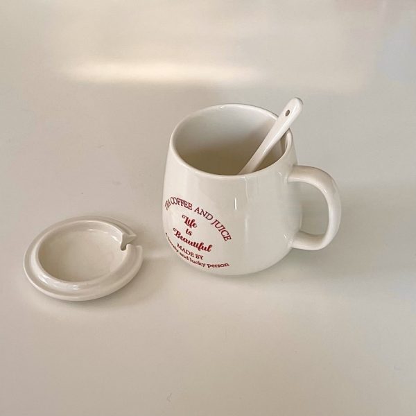 Vintage English Ceramic Mug With Lid