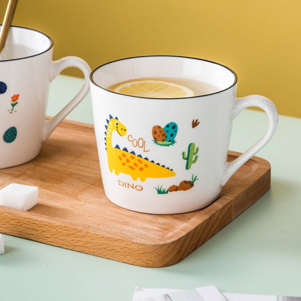 Creative Household Cartoon Dinosaur Ceramic Mug For Men And Women