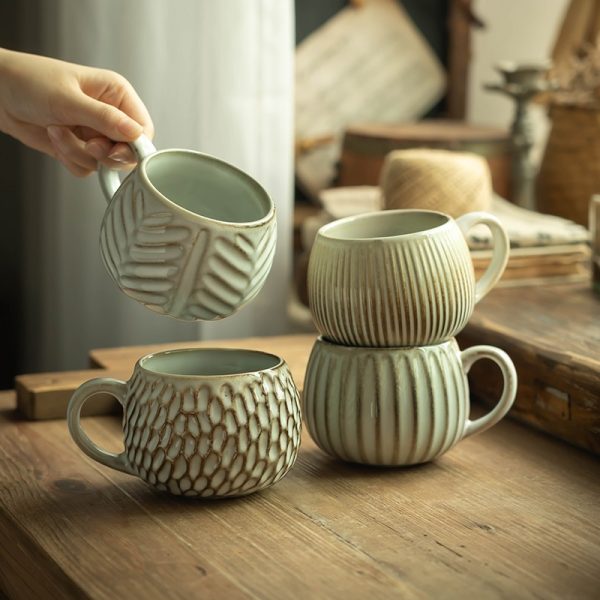 Creative American Embossed Ceramic Mug