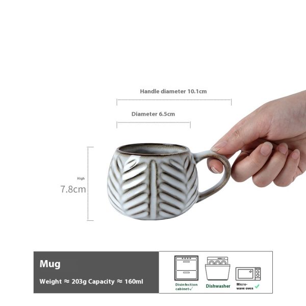 Creative American Embossed Ceramic Mug