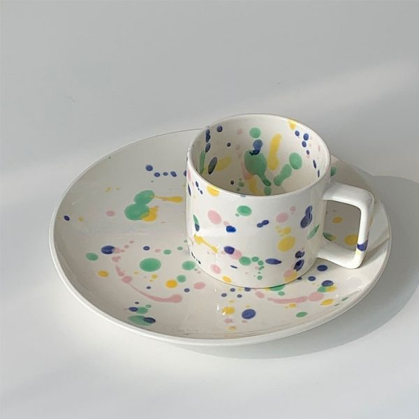 Color Contrast Color Splatter Tableware Mug Coffee Cup