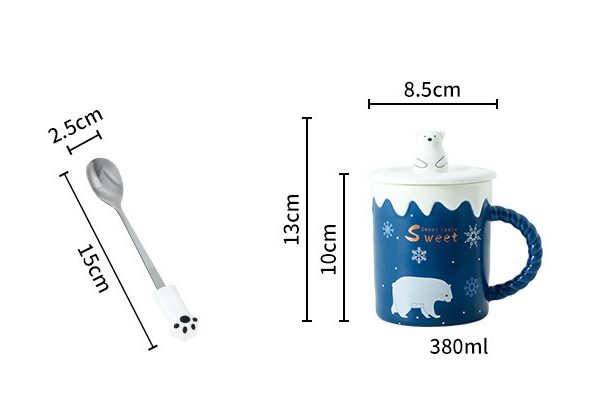 Creative Cute Polar Bear Ceramic Mug
