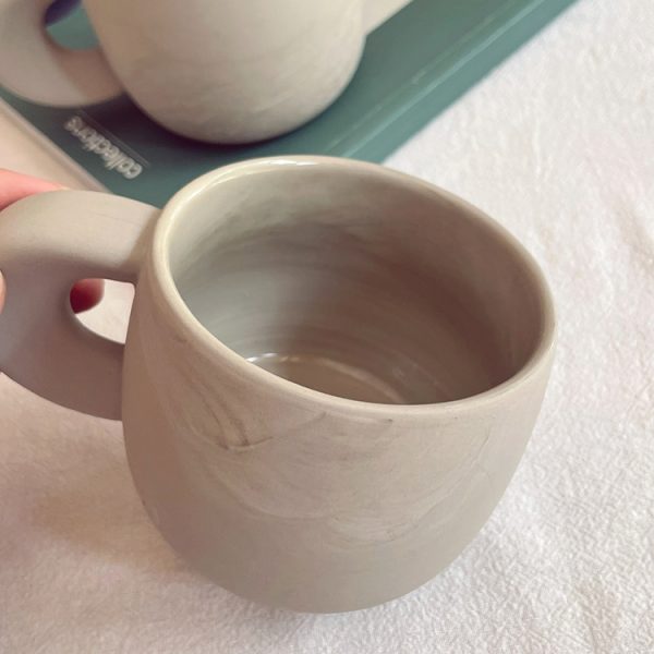 Three-color Matte And Frosted Texture Mug Large Capacity Microwaveable