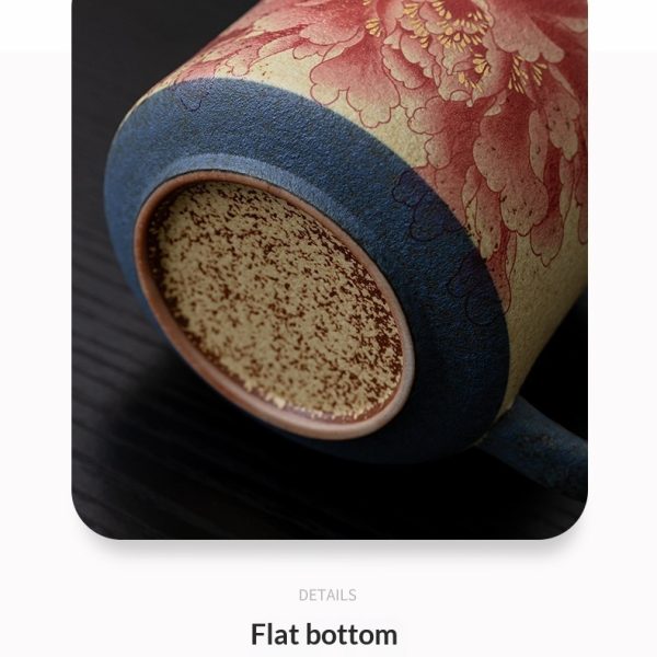 Retro Ceramic Mug With Lid For Personal Use