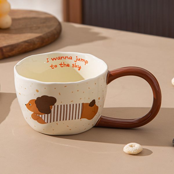 Protective Puppy Mug Cartoon Big Ear Ceramic Cup