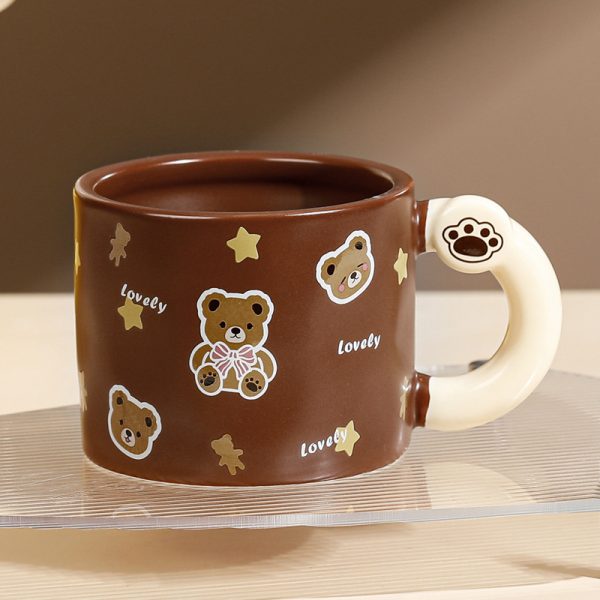 Bear Large Capacity Straw Mug With Lid