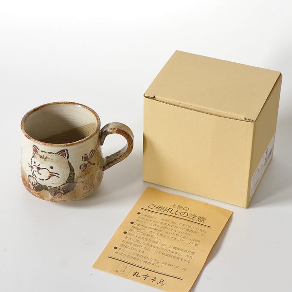 Hand Drawn Animal Pattern Mug Japanese Style