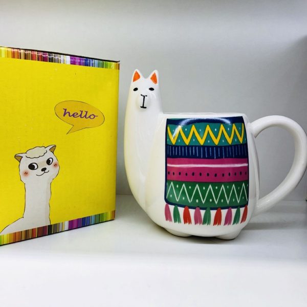 Alpaca Cup Ceramic Mug With Handle