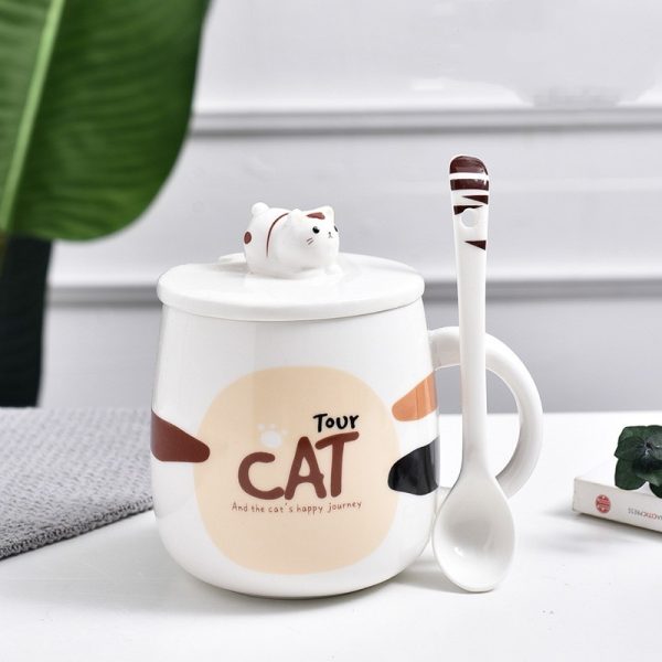 Cute Cat Mug Cartoon Ceramic Cup Couple Men's And Women's