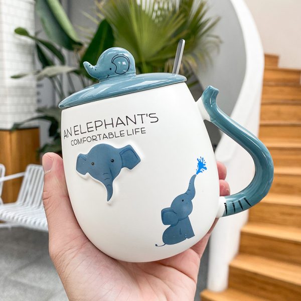Fashion Creative Personality Mug With Lid Spoon