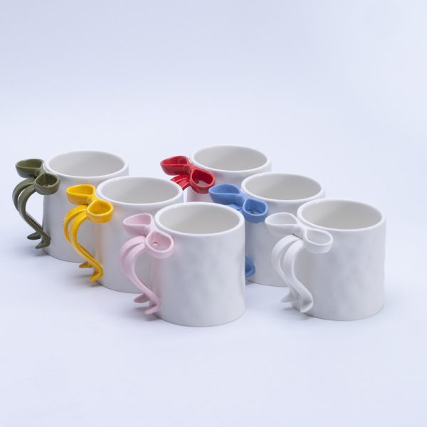 Ins Style 400ml Cute Ceramic Bow Mug