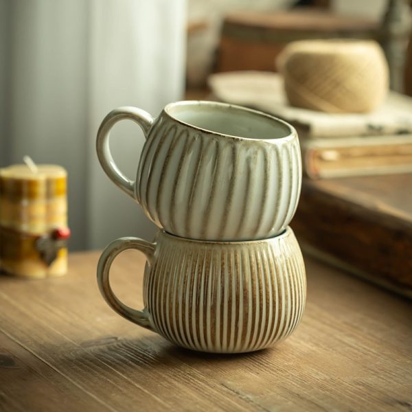 Creative American Embossed Ceramic Mug