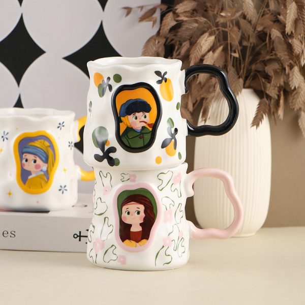 European Famous Painting Mug Renaissance Creative Ceramic Cup