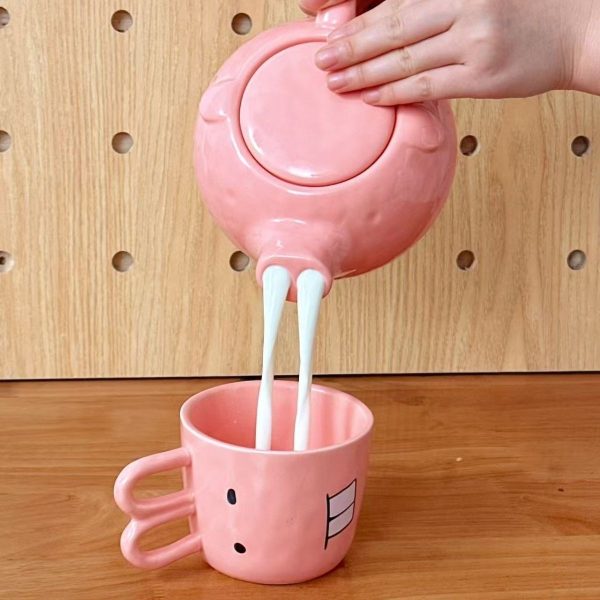 Piggy Teapot Nose Creative Ceramic Mug Household